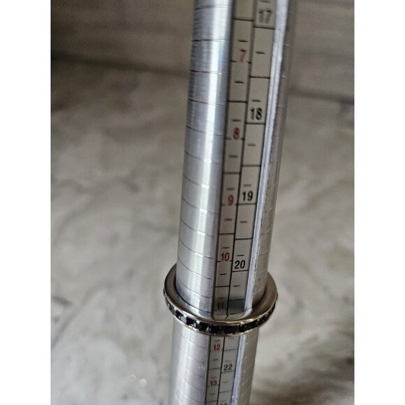 Sterling Silver Infinity Band With 24 Black Sapphires - Picture 12 of 12